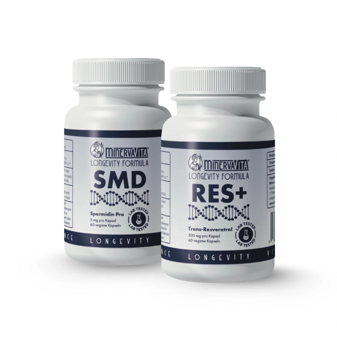 Minerva-Vita Autophagie-Duo – Spermidin und Resveratrol für Zellreinigung und oxidativen Schutz