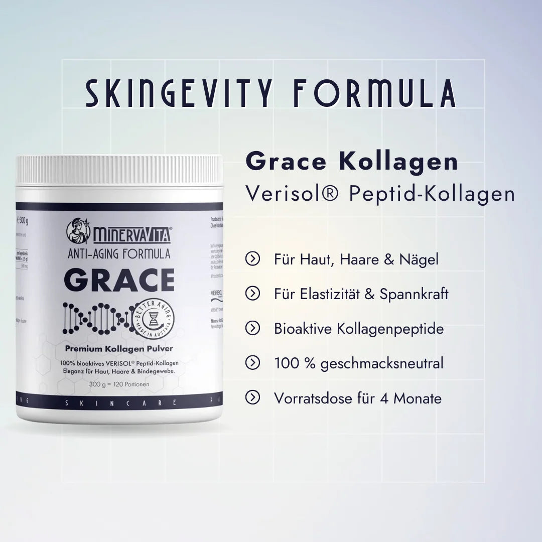 Grace Kollagen Pulver – unterstützt Hautelastizität, glättet Fältchen und fördert natürliche Regeneration