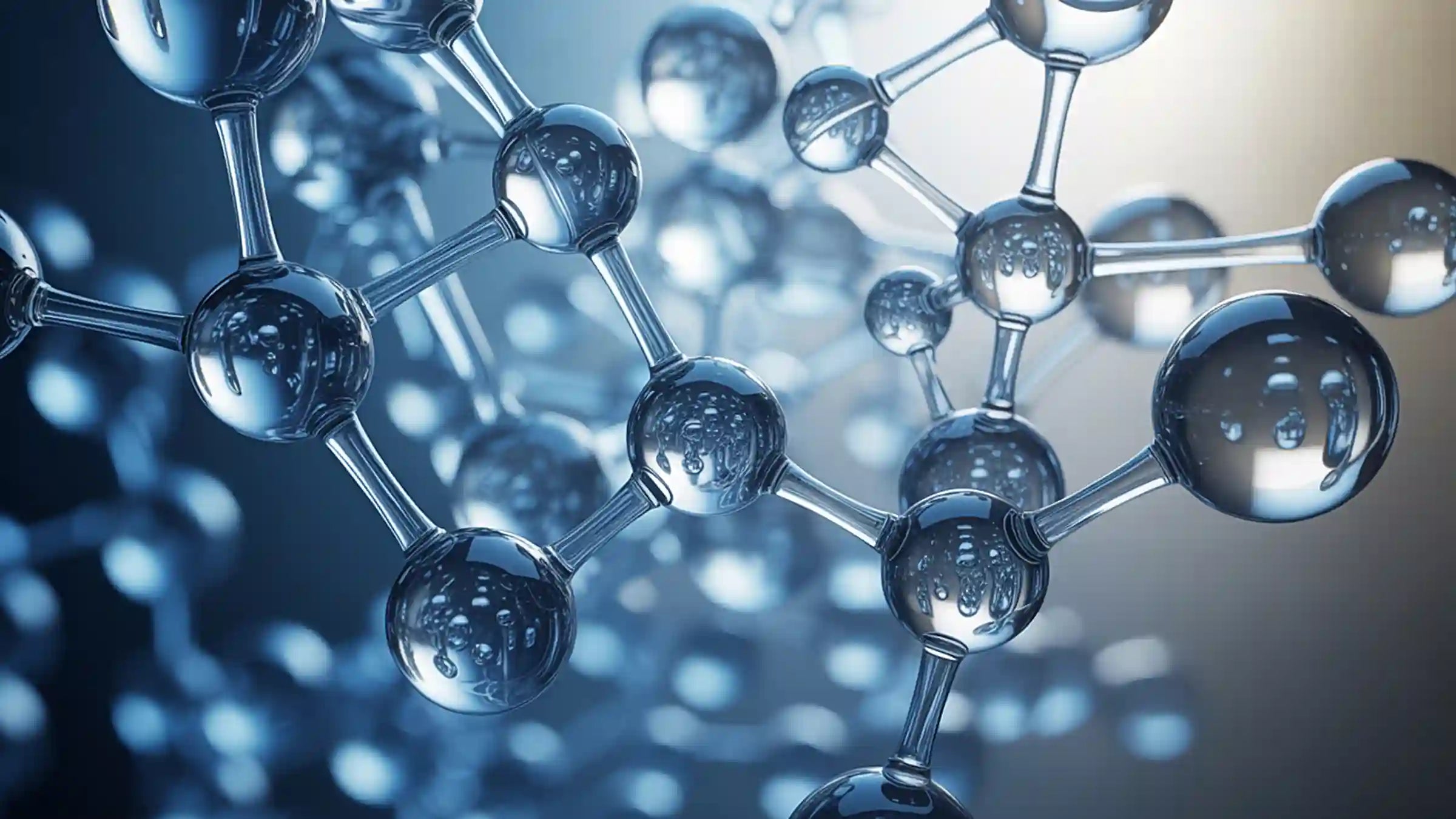 Nahaufnahme von Molekülen bei CaAKG