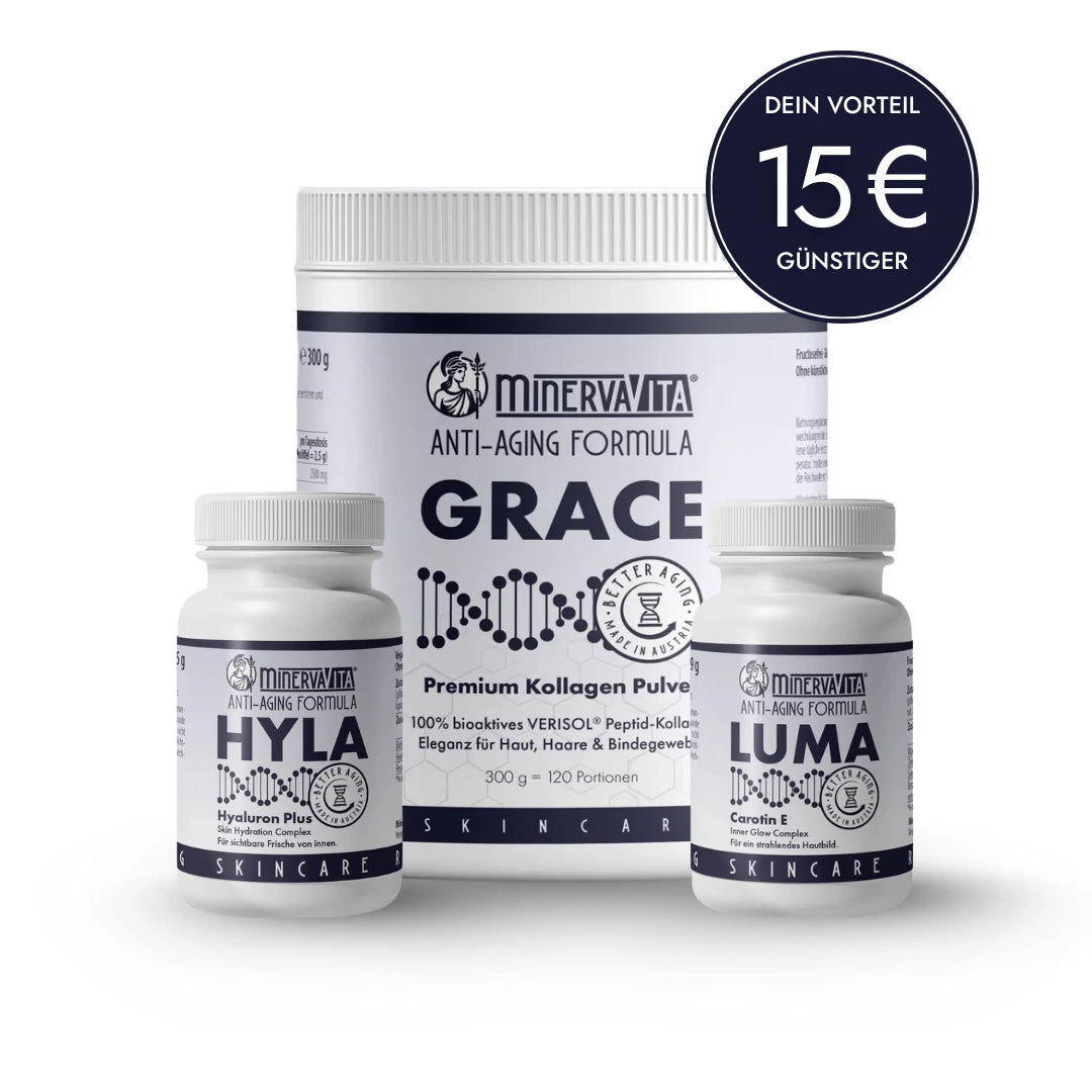 Minerva-Vita Skingevity-Trio mit Aktionsbanner