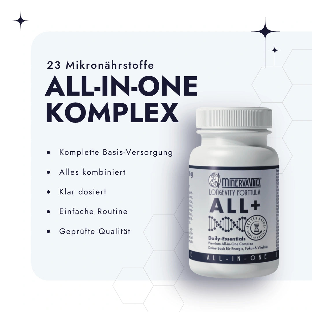 All+ vor weißem Hintergrund. Produktbild