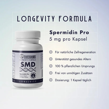 Spermidin Komplex mit Weizenkeim-Extrakt – unterstützt Zellrecycling, Energiehaushalt und Better-Aging