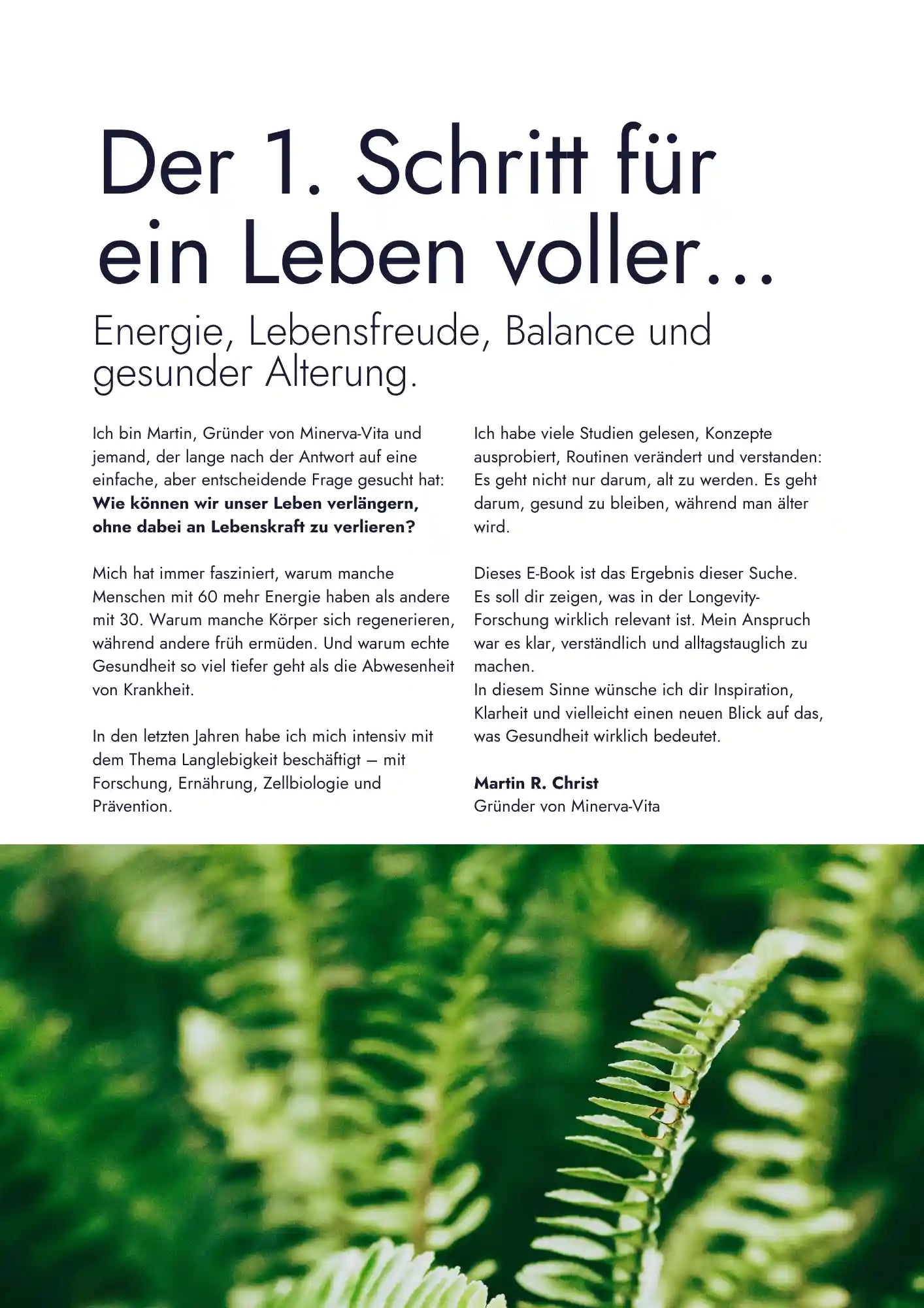 Erste Seite vom kostenlosen E Book