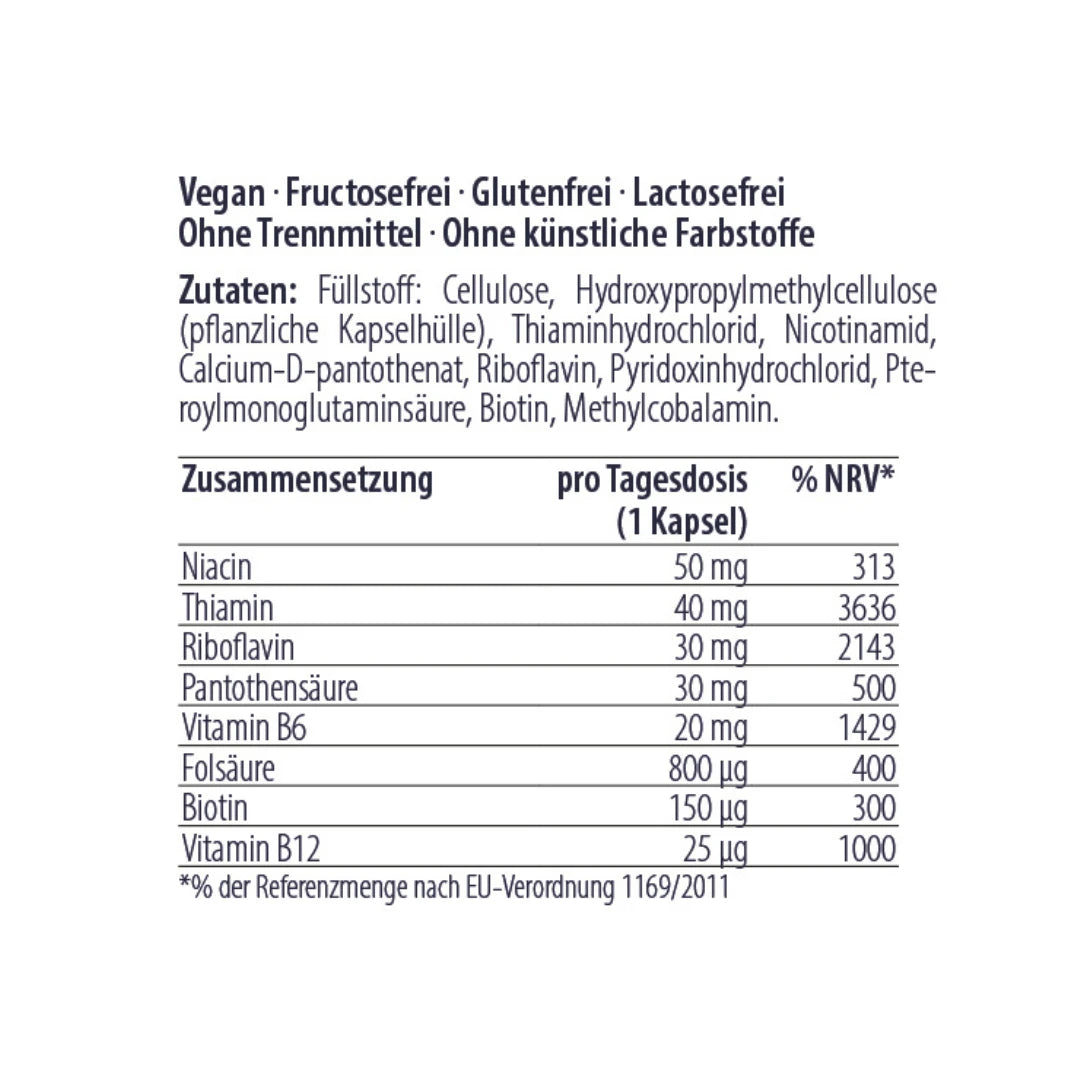 Minerva-Vita Vitamin-B-Komplex Zutatenliste