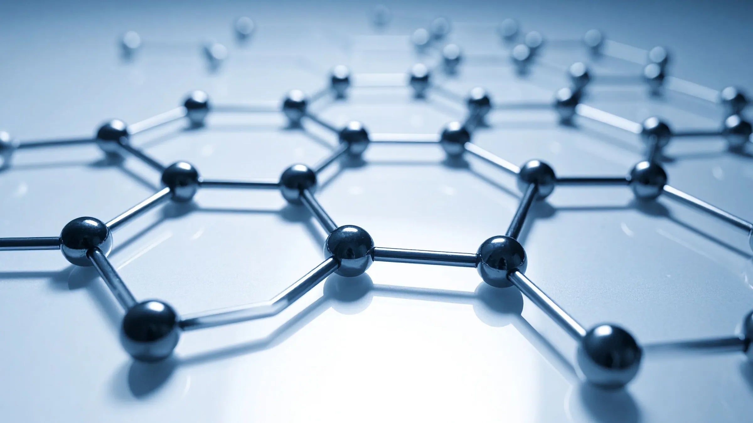 DNA Moleküle auf blauem Hintergrund