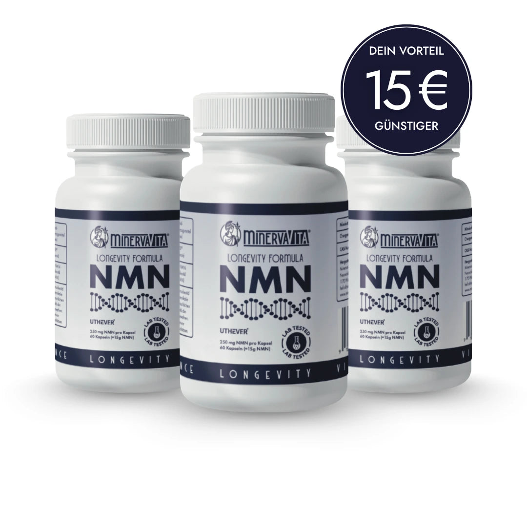 Minerva-Vita NMN-Trio mit Aktionsbanner