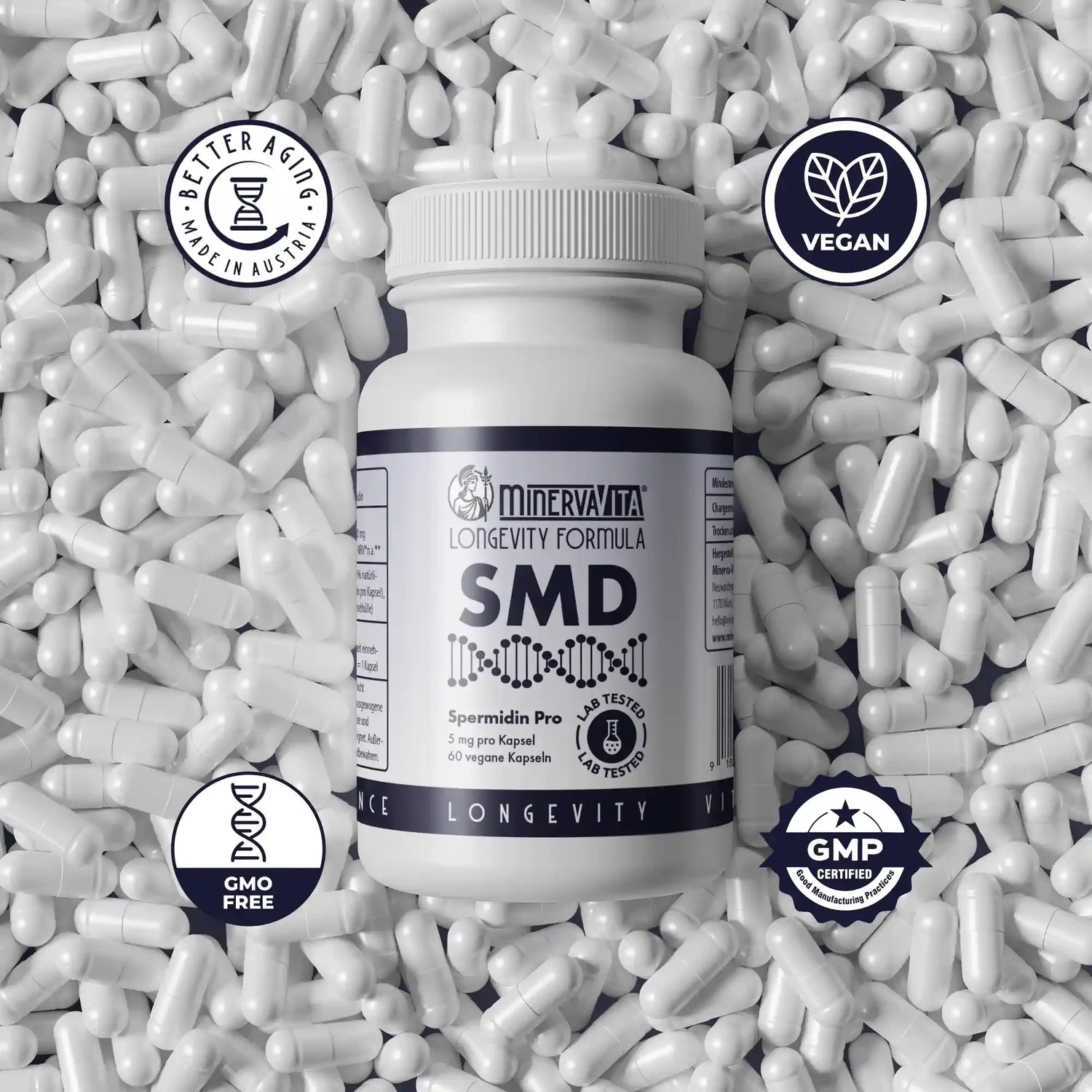 Spermidin Pro Kapseln mit 5 mg - Minerva-Vita