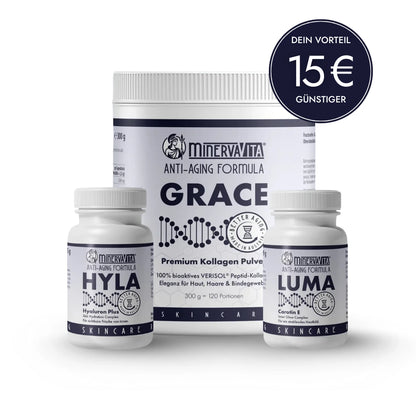 Minerva-Vita Skingevity-Trio mit Aktionsbanner