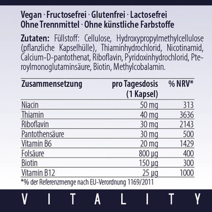 VITB+ | 8:1 B‑Vitamin Komplex Kapseln